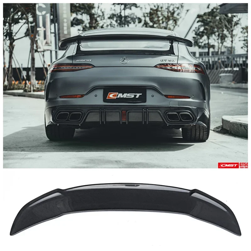 

For Mercedes AMG GT50 GT53 GT63 2019 2020 2021 2022 2023 High Quality Carbon Fiber Car Rear Trunk Lip Spoiler Splitters Wing