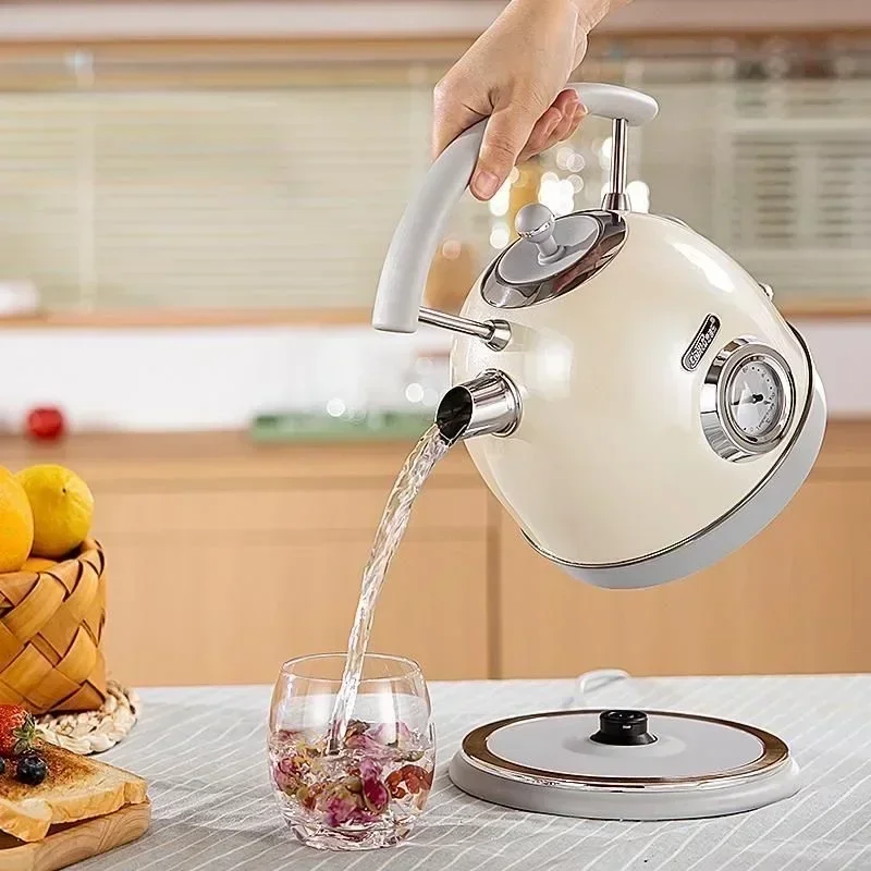 220V-240V Electric Water Kettle 1.8L 1800W 304 Stainless Steel With Thermometer Electric Boiling Coffee Tea Pot 4