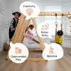 8-in-1 Indoor Foldable Playset for Kids - with Slide, Climbing Wall, Monkey Bars, Swing 3