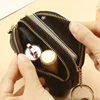 Fashion Women Mini Wallet Leather Female Purse Card Holder Coin Purse Short Wallets Small Purse Zipper Keychain Clutch Bag 6