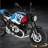 1:12 BMW Latte R NINE T Alloy Retro Sports Motorcycle Model Diecast Metal Street Racing Sound and Light Children Toy Gift 4