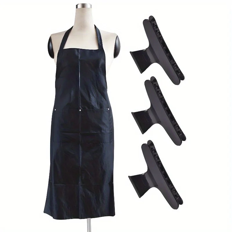 Salon-Grade Hair Clips Set - 12-Piece Black and White Collection