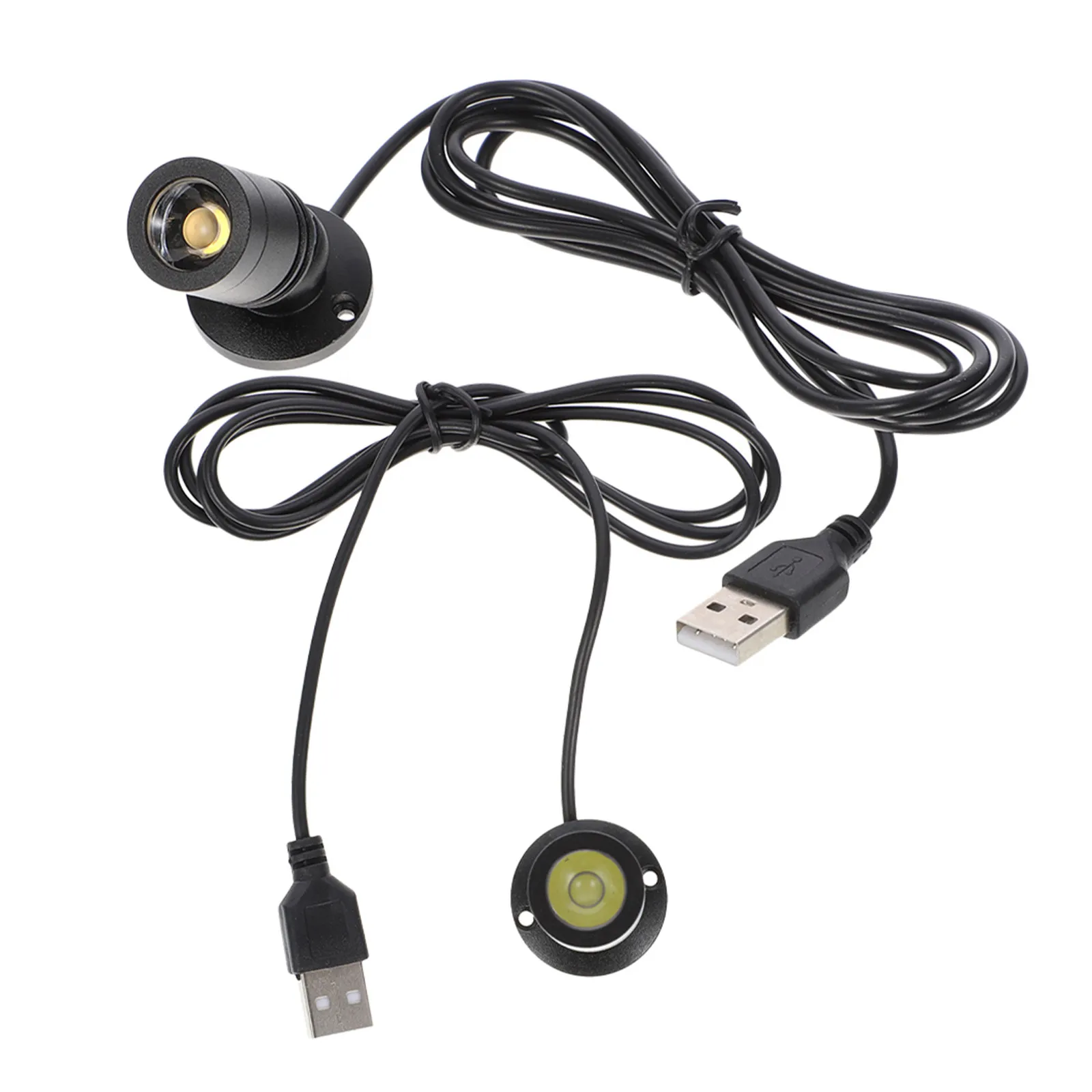 캐비닛 카운터 디스플레이용 2개 미니 USB LED 스포트라이트, 작고 밝은 각도 조절 가능 실내 쇼케이스 램프
