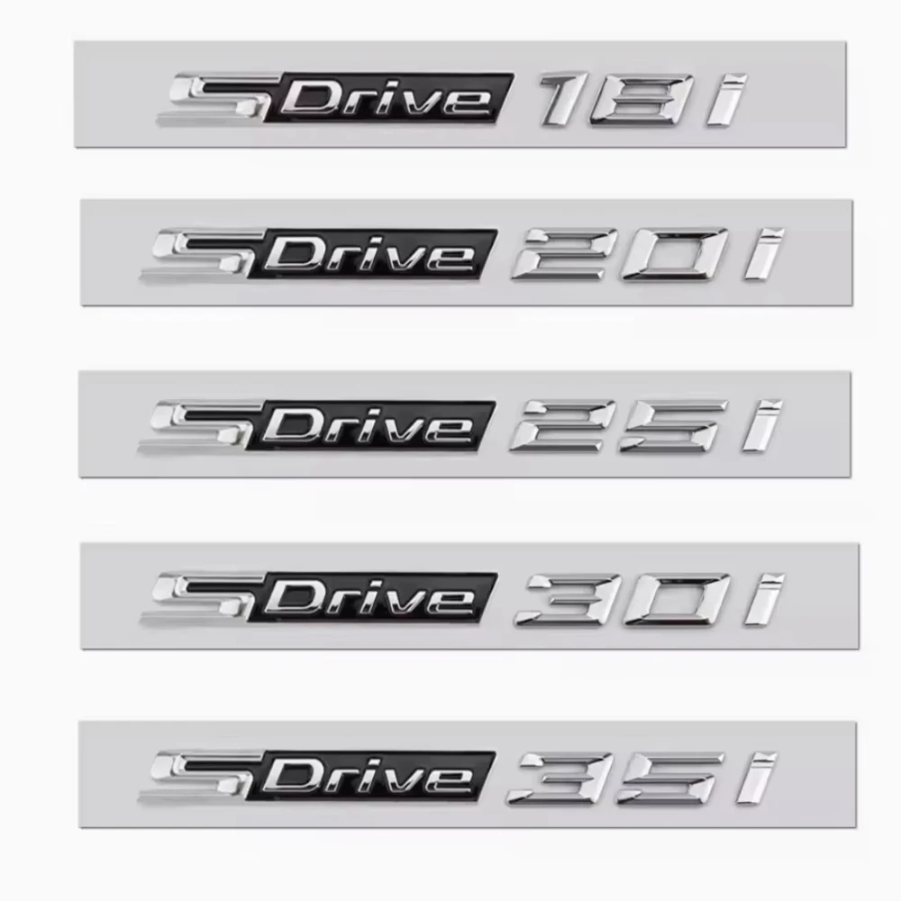 3D SDrive 18i 20i 23i 25i 50i 30i 35i 40i 45i Letter Car Rear Trunk Badge Emblem Decal Sticker For BMW X1 X2 X3 X4 X5 X6 X7