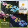 7 Head Orchid Flower Solar Lights Outdoor Waterproof Landscape Decor Lamp for Garden Yard Pathway Porch Lawn Backyard Decoration 3