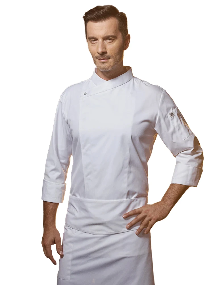 Professional Chef Uniform Master cook White Coat Restaurant Kitchen Cooking Jacket Long Sleeve Catering Bakery baker Work Clothe