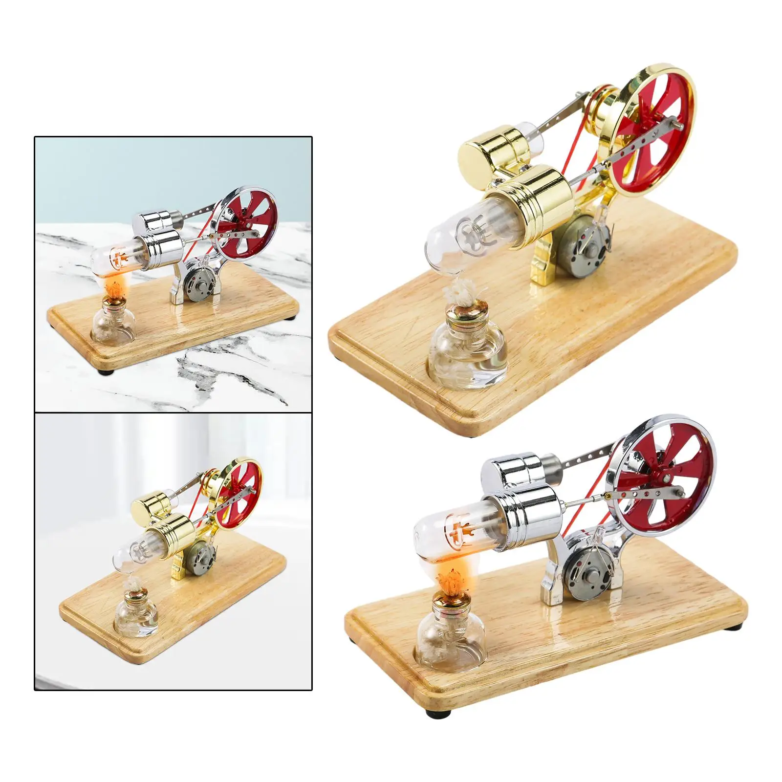 Stirling Engine Model Kits Educational Electric Heating Engine Steam Heat Physics Toy Steam Power Creative for Physics Lab Kids