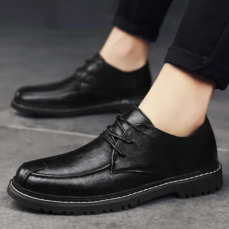 

Men's Leather Shoes Business Formal Wear Casual Men's Shoes Breathable Middle-Aged and Elderly Dad Shoes Young Men's Sports