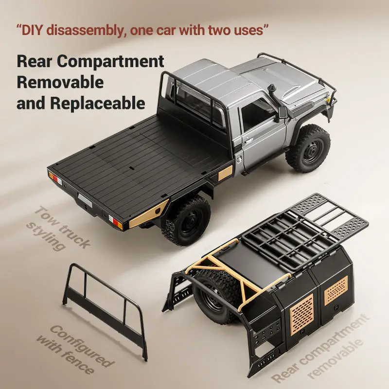 2.4Ghz MN82S 1:12 Supertourer Full Scale Pickup Short Truck 4WD Climbing Cars RC CAR Remote Control Toys For Boys Christmas Gift 3