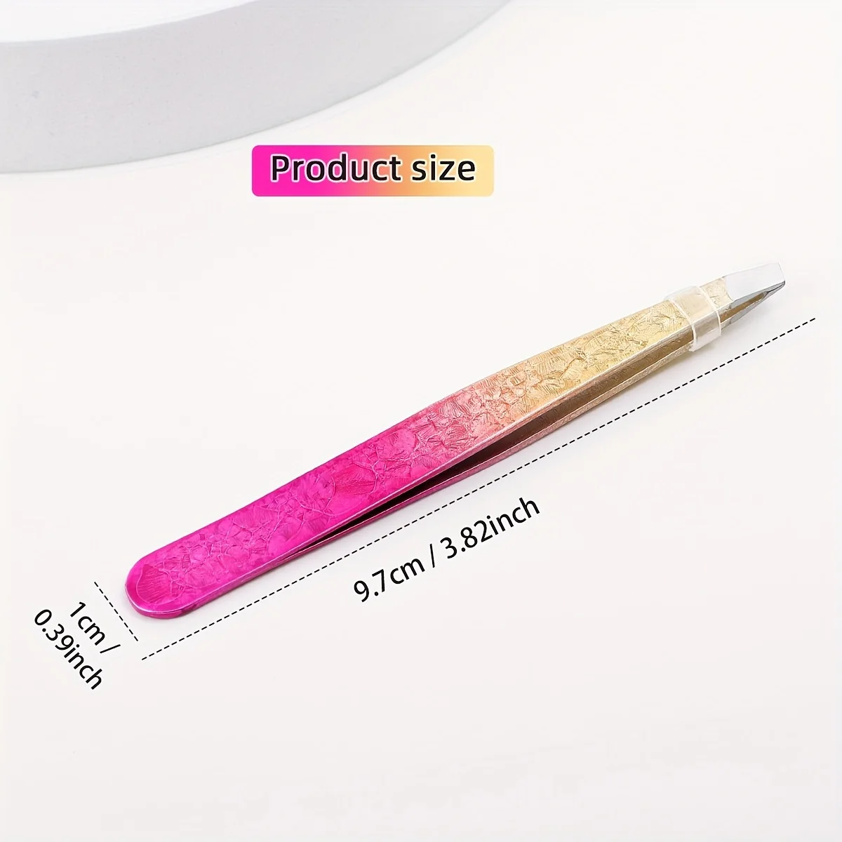Gradient eyebrow tweezers, 1 stainless steel oblique precision eyebrow clip multifunctional plucking beard tweezers eye tool. 4