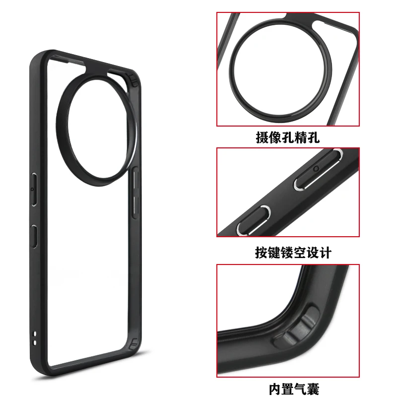 Enhanced Shockproof Clear Protective Case - Durable PC + TPU Design