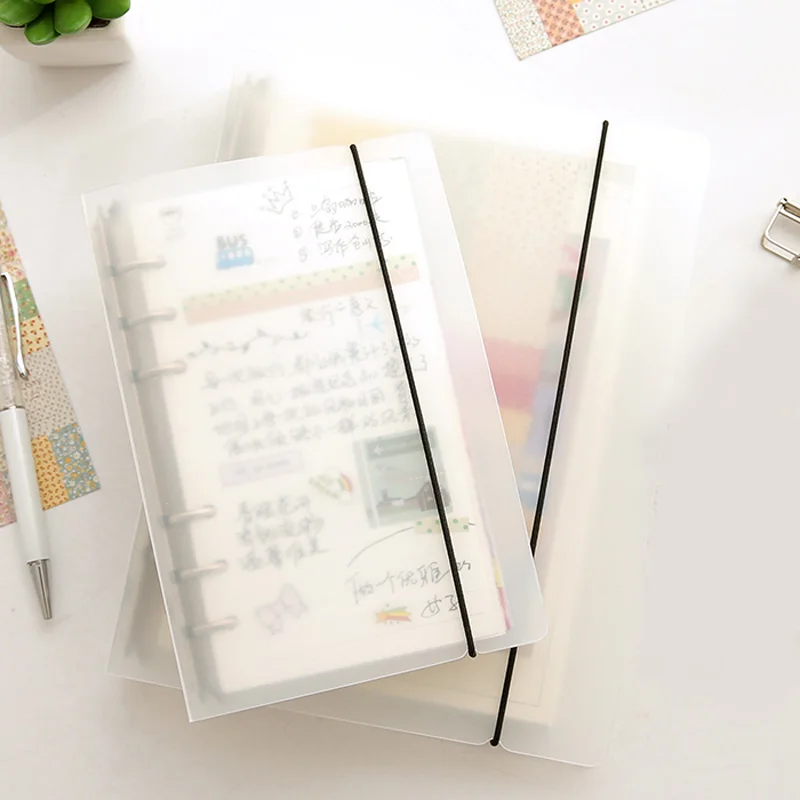 Tagebuch A4 A6 A5 B5 Transparent Lose Blatt Binder Notebook Inneren Kern Abdeckung Hinweis Buch Journal Planer Büro Schreibwaren