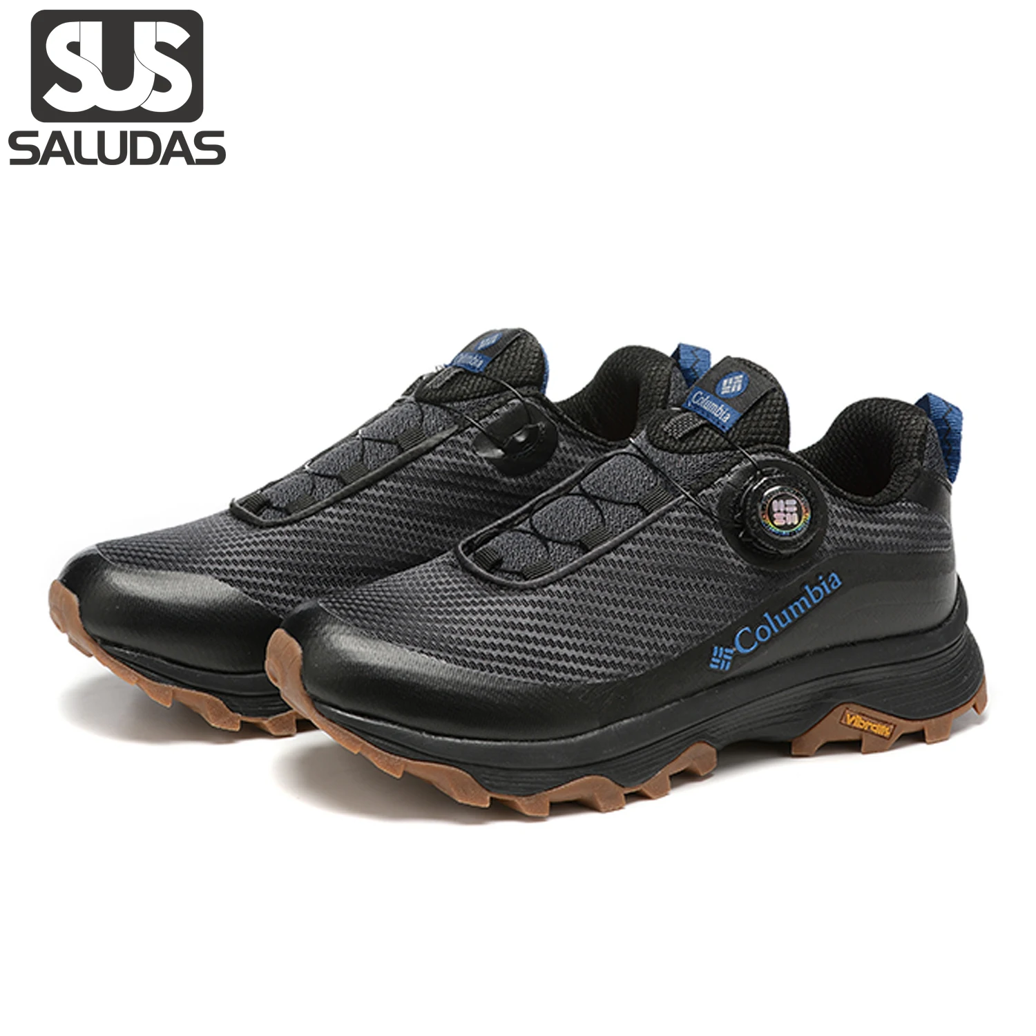 

SALUDAS Trekking Shoes Men Outdoor Boa System Hiking Shoes Anti-Slip Breathable Knob Outdoor Jungle Camping Adventure Sneakers