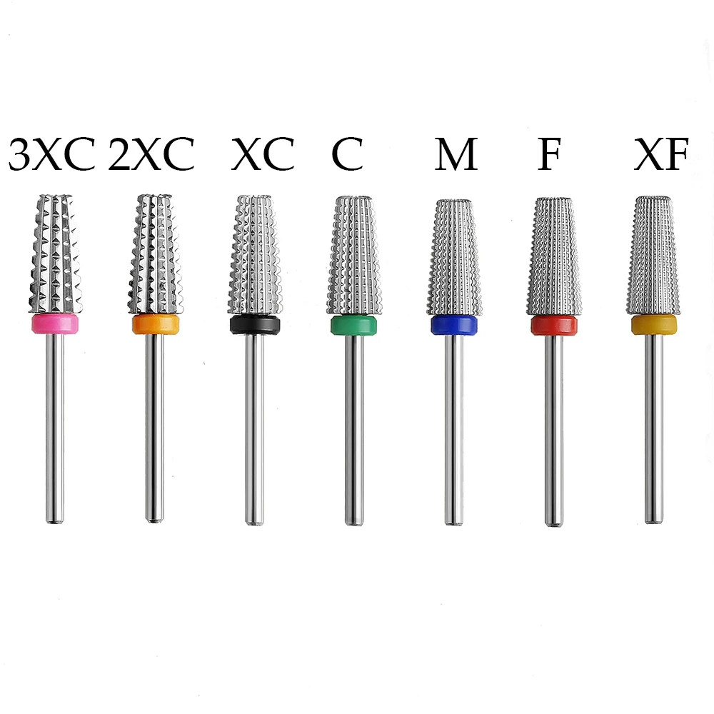 Purple 5-in-1 Tapered Carbide Nail Drill Bit for Manicure and Gel Acrylic Removal