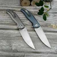 Bearing Flipper Assisted Pocket Folding Knife M390 Blade TC4 Titanium Alloy Handle Outdoor Tactical Knives Hunting Camping Tool 2