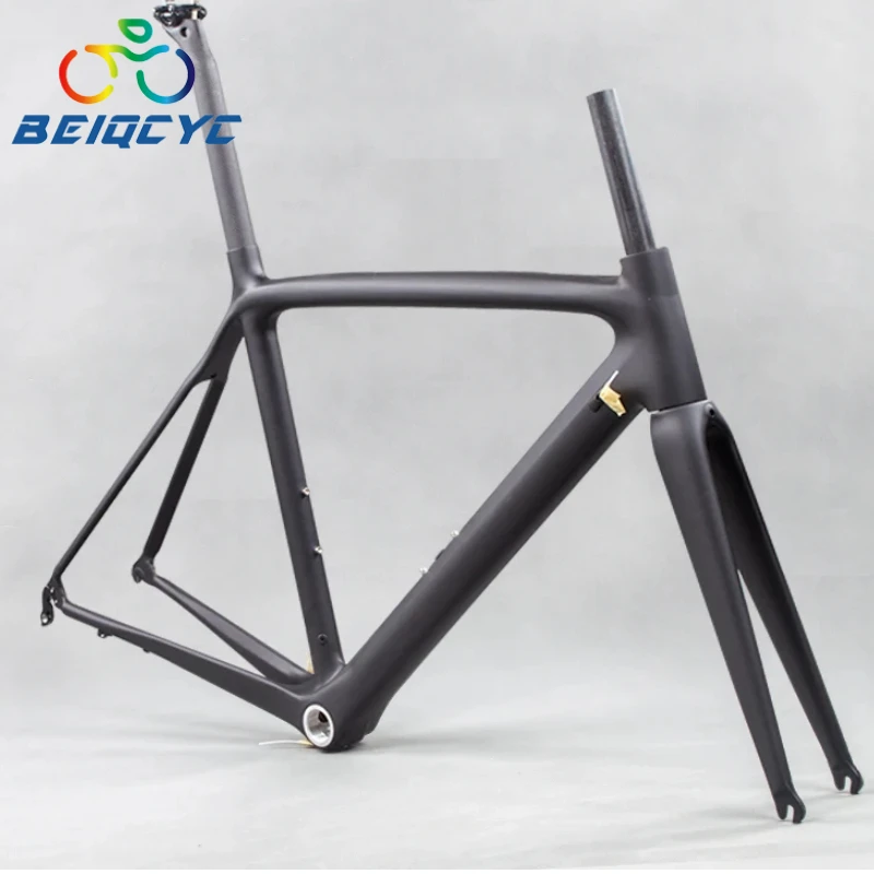 

700c Durable and lightweight T1000 Carbon road bike frame Di2 And Mechanical Both V-Brake Max 23C endurance road bike frame