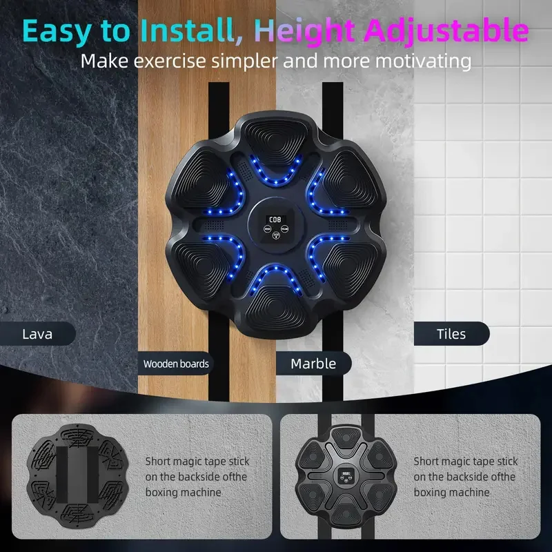 Upgraded Wall Mounted Music Boxing Machine Electronic Smart Boxing Home Training Equipment Smart Game For Adults