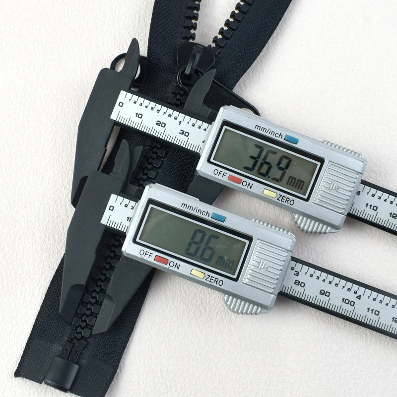 Description Picture 6 of item1/2P Meetee 10# Resin Zippers for Sewing Coat Tent Long Zips Zipper Double Slider Open-End Zip Repair Jacket Bag Accessories