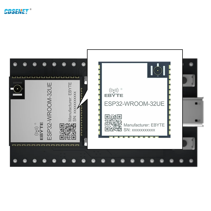 Test Kits for 2,4G ESP32 Dual Core Mcu ESP32-D0WD-V3 WIFI WROOM WROVER CDSENET ESP32-WROOM-32UE 20dbm Fern 400m IPEX Antenne