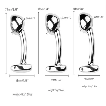 S/M/L Sex Metal Anal Toys Female Adult Sex Products Men and Women Ass Plug Stainless Steel Anal Plug Sex Toys Anal Dildo Toys 3