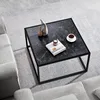 Black Coffee Table Small Square Coffee Table Simple Modern Center Table for Living Room Home Office 27.6 * 27.6 * 15.7Inch Easy 2