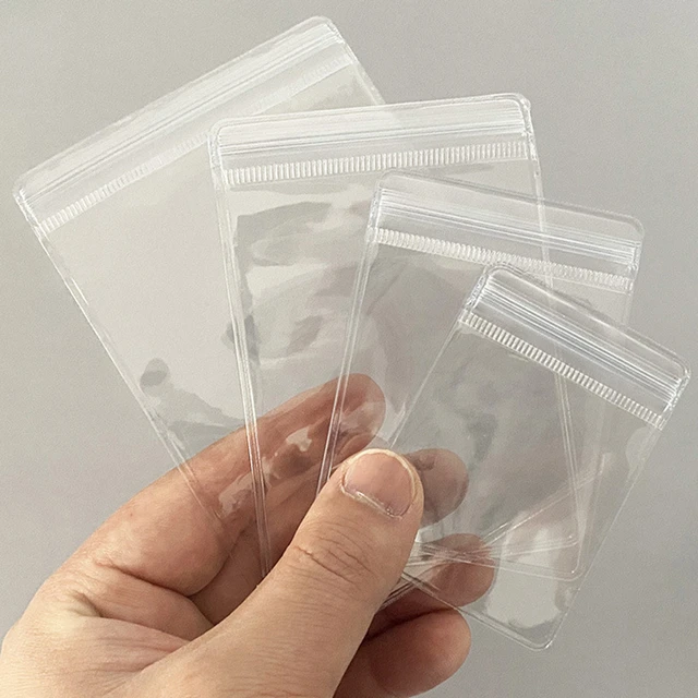 10/20 PCS Zipper Bag Jewelry Plastic PVC Transparent Bracelet