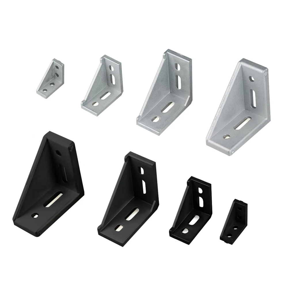 Aluminum Connector 10/20Pcs Corner Bracket Fitting Angle For 2040 3060 4080 4590 Aluminum Profile