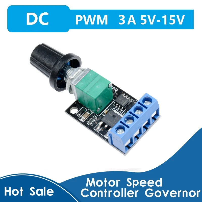 10A 5V 9V 12V DC Motor Speed Control PWM Potentiometer Governor