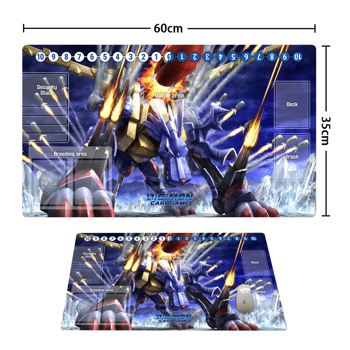 Rubber Card Game Mat Digimon TCG Playmat - Lilithmon Anime Design With Card  Zones, Rubber Mat (23.6x13.8 In) Digimon Trading Card Game Mat