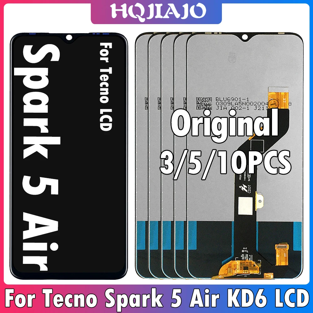 3/5/10PCS Original For Tecno Spark 5 Air KD6 LCD Display Touch Screen