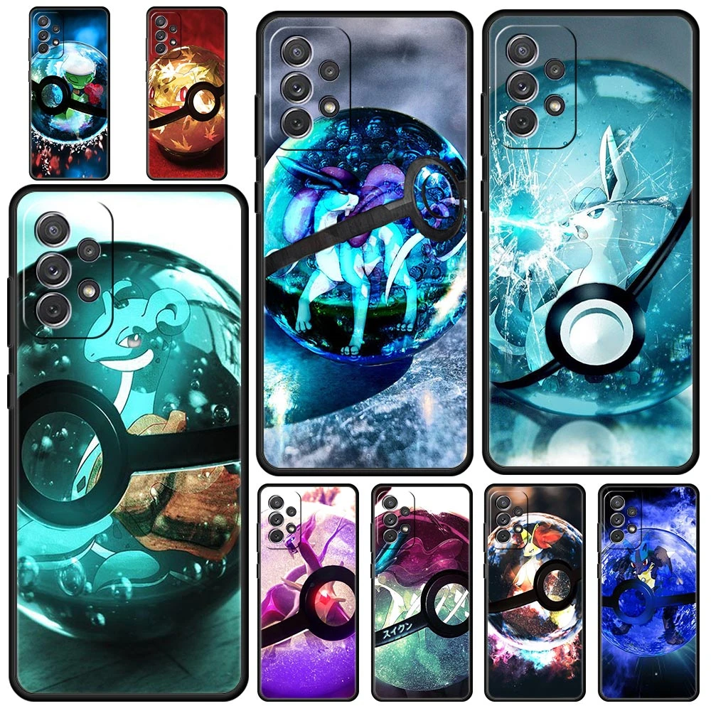 silicone case for samsung Pokemon Fashion For Samsung Galaxy A51 A71 A41 A31 A21S A11 A01 A03S A12 A32 A52 A13 5G M31 M22 A72 Silicone Cover Phone Case cute samsung cases