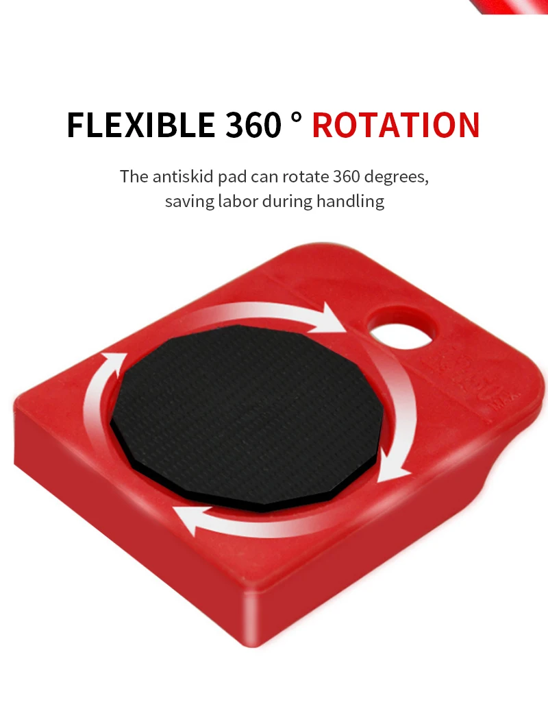 Description Picture 3 of itemNew Furniture Transport Moving Roller Set Removal Lifting Moving Tool Set Wheel Bar Mover Moving Heavy Stuffs Device Hand Tool