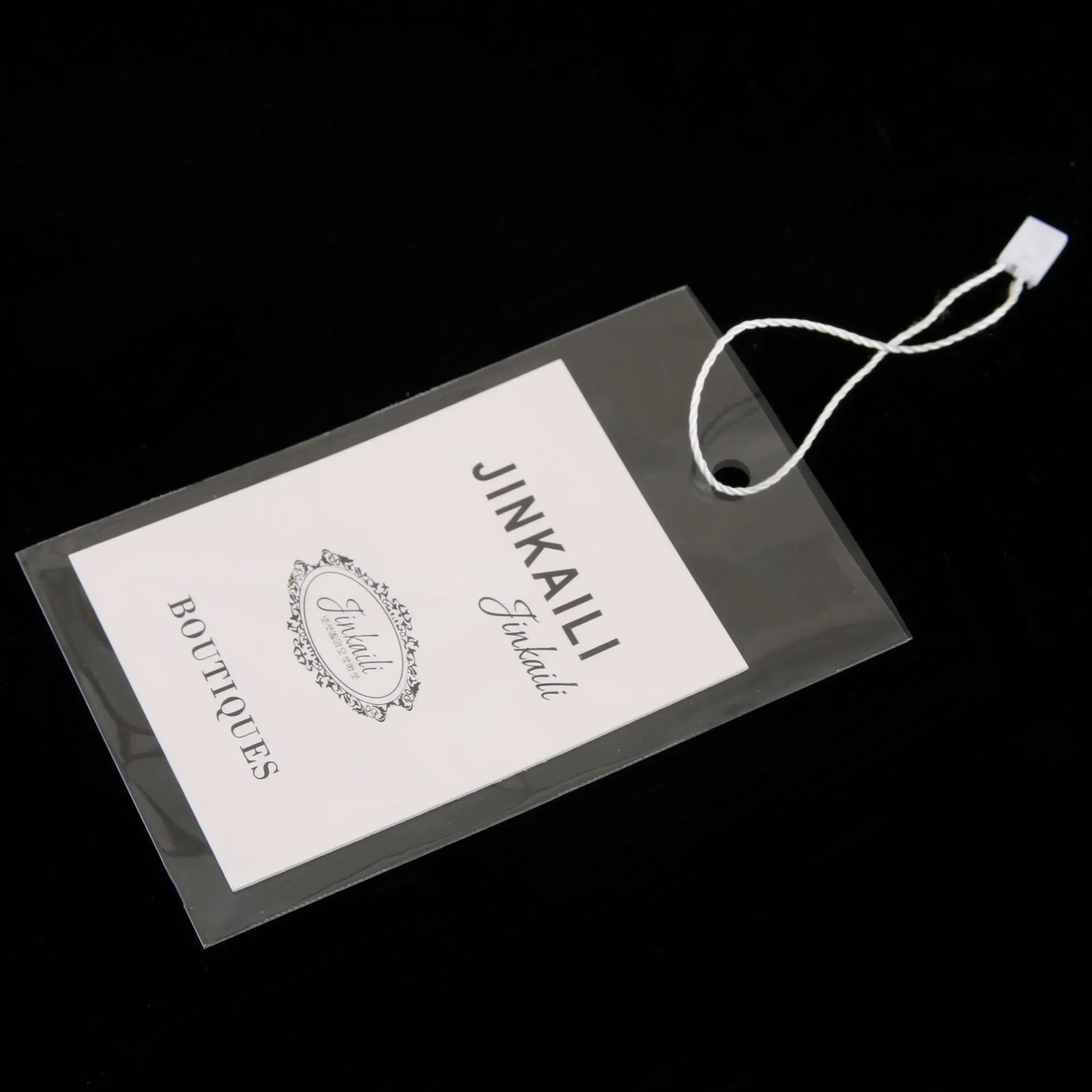TETP 100Pcs Transparent Top Open Bags With Hang Hole Garment Label Card Packaging Opp Plastic Bag For Small Business Display 6