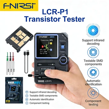 FNIRSI LCR-P1 Transistor Tester Diodo Triodo Capacimetro Resistenza LCR ESR Meter MOSFET NPN PNP SMD Tester multifunzione