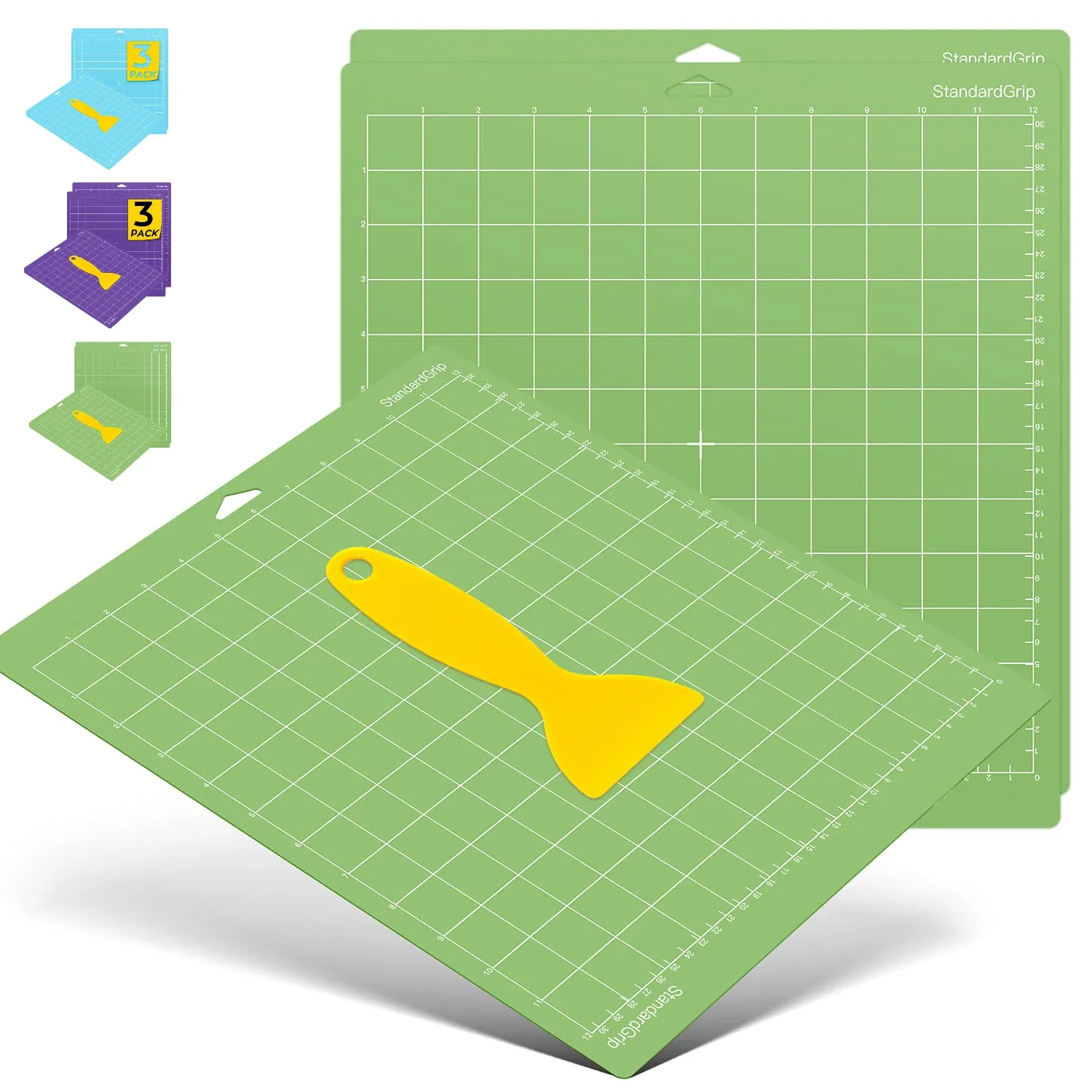 Cutting Mat Cutting Pad 3Pc 12inch PVC Cutting Mat for Cricut Maker Explorer DIY Paper Multifunctional Handicraft Art Engraving Board Sewing Pad