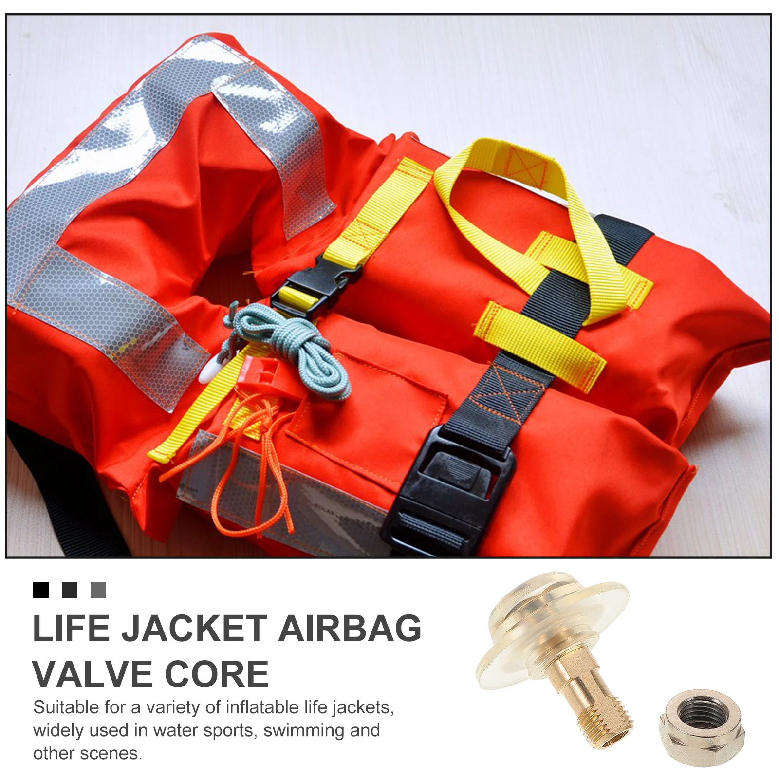 Accessories Inflation Valve Core Copper Base Replacement Air Hose For Life Vests Buoy Inflate Deflate Compatible