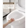 Elongated One Piece Toilet, Dual Flush 0.8/1.28 GPF Toilet with Comfortable Seat Height, Powerful & Quiet Modern Standard Toilet 6