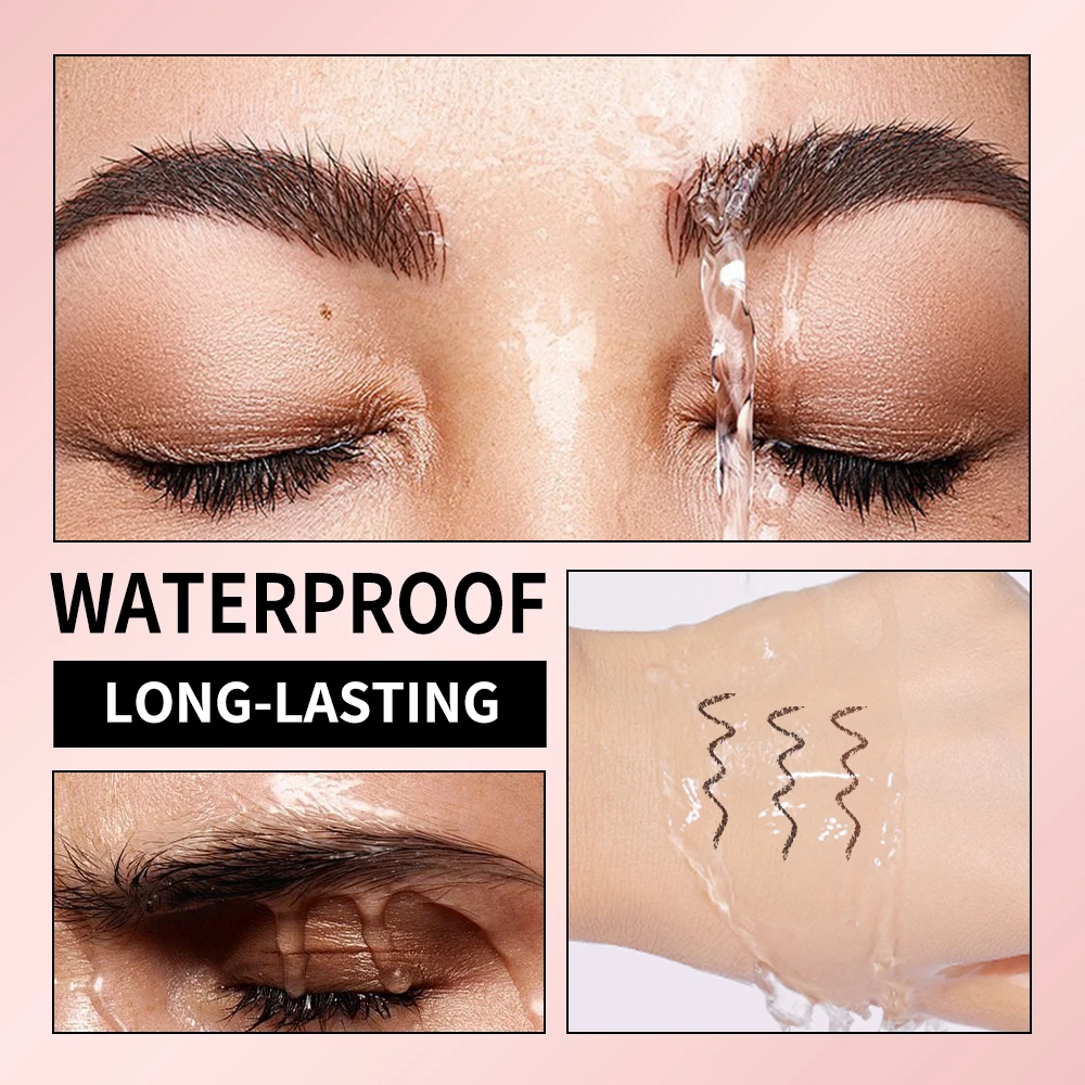 Double Ended Eyebrow Set With Brow Pencil,Brow Powder,Gel,Pomade Natural Color Shape Long Lasting Precise Outline Eye Brow Makeu