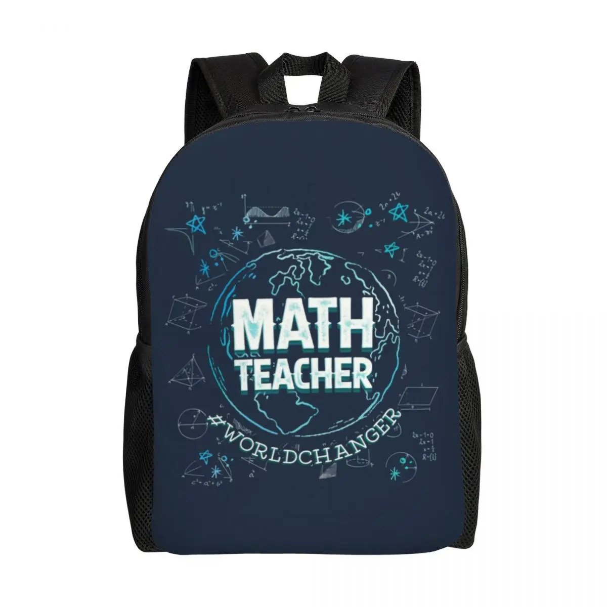 

Math Teacher Backpacks for Women Men Waterproof College School Mathematical Mathematics Bag Printing Bookbag