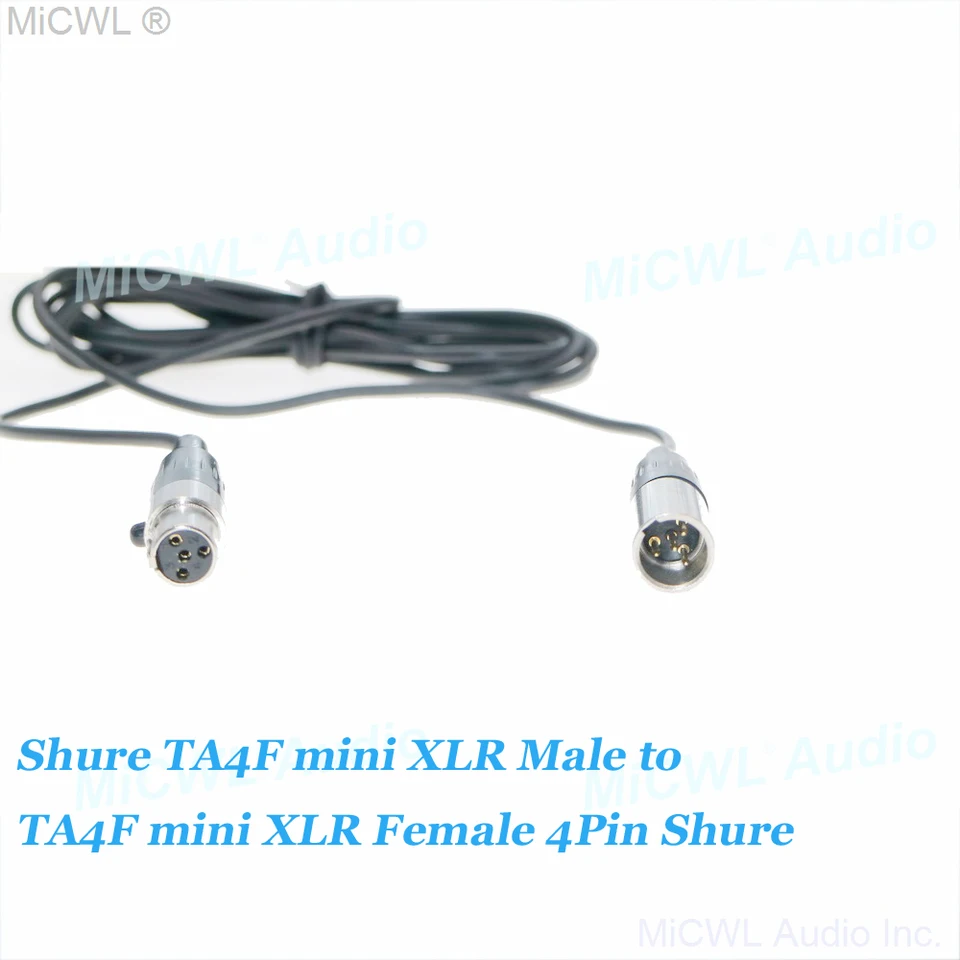 2m Convert Adapter TA3F Mini 3Pin AKG TA4F 4Pin Shure To Male XLR