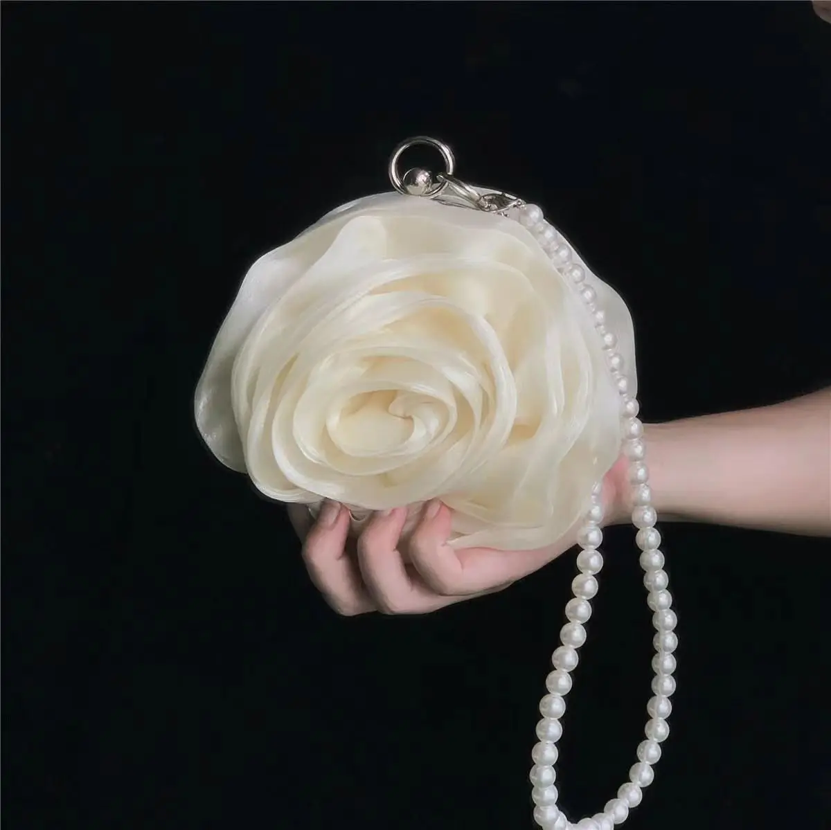 

Retro Pearl Flower Style Pencil Case Cosmetic Bag Creative Students Stationery Box Girls Gifts School Supplies Storage Bag