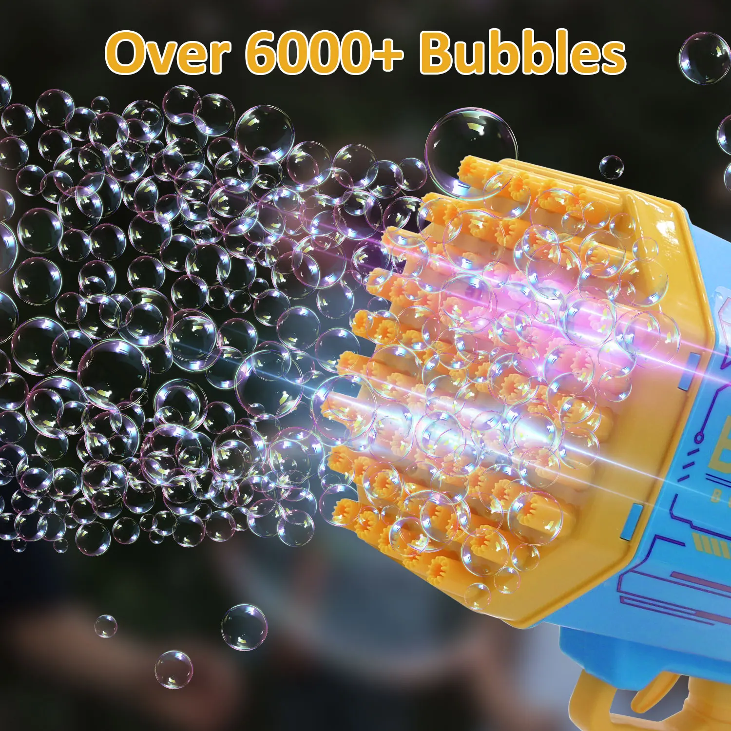 Bubble Gun Rocket 69 Buracos Sabão Bolhas Metralhadora Forma Soprador  Automático Com Brinquedos Leves Compatível com Crianças Pomperos Dia das  Crianças Presente