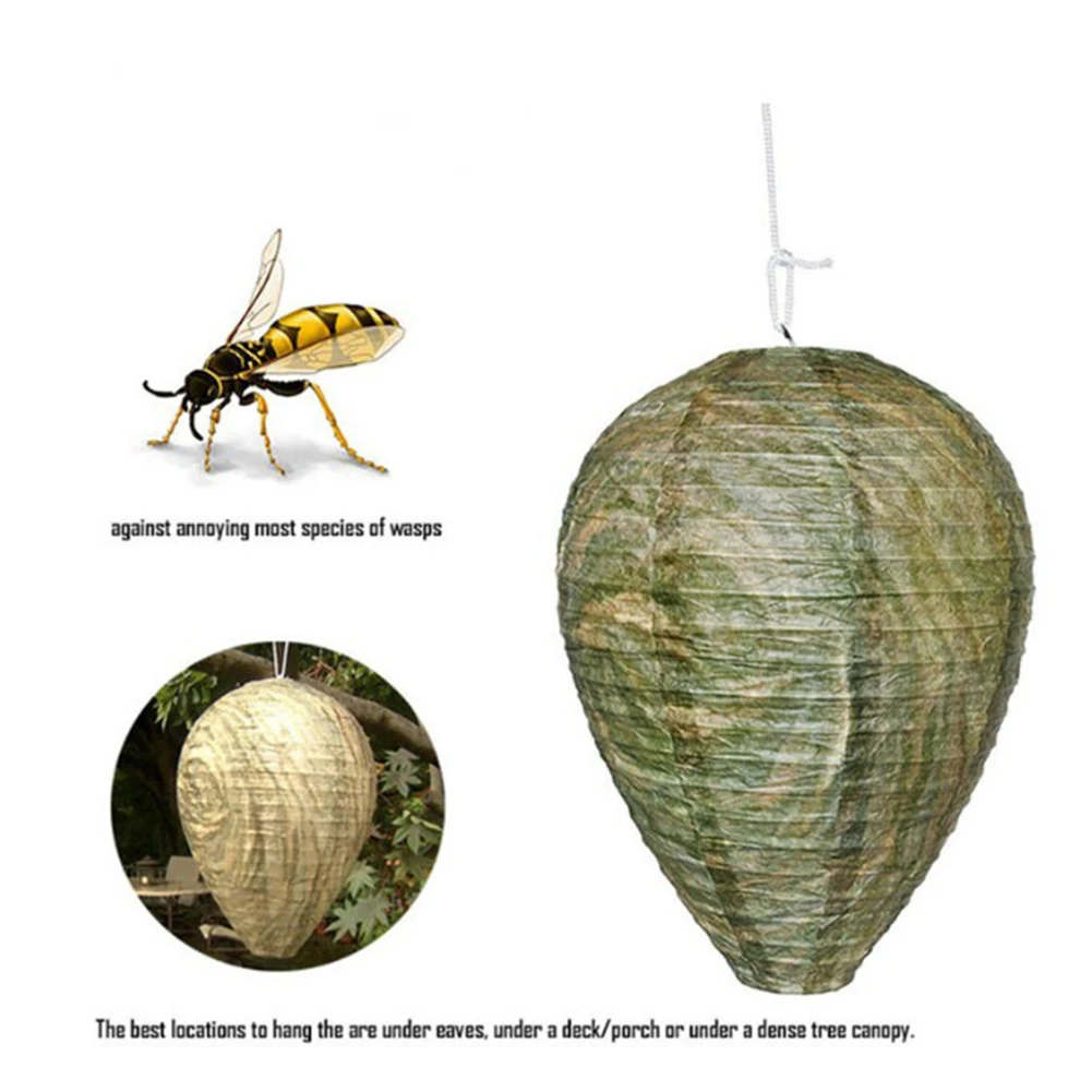 Wasp Lantern Trap 1PCS Wasp Lantern Nest Bait Fake Beehive Hanging Insect Repellent Natural Insect Trap