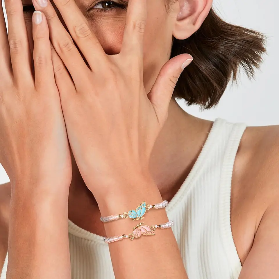 Pulsera Amistad Pulseras De Amistad BFF Mariposa Ajustables Para