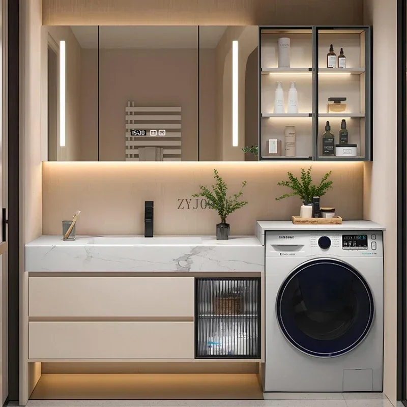 Storage Shelf Mirrors Towel Cabinet Double Washbasin Vanity Bathroom Sinks Multifunction Home Furniture Closed Toilet Kitchen Wc