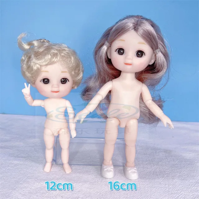 Ob11 12cm Naked Dolls for Girls Beautiful Body Nude Baby Cute 13 Joint Points Doll BJD Toy Accessories Girls Toys Birthday Gift 2