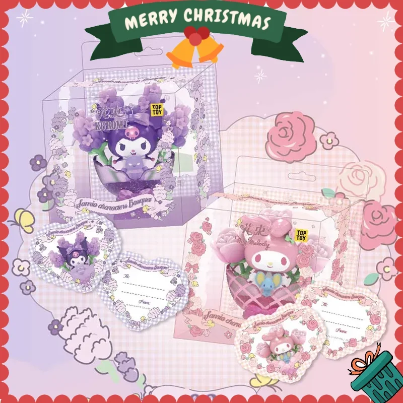 

Toptoy Sanrio Kuromi My Melody Floral Bouquet Series Valentine Day Bouquet Gifts For Girlfriend Kawaii Doll Model Toy Girl Gift