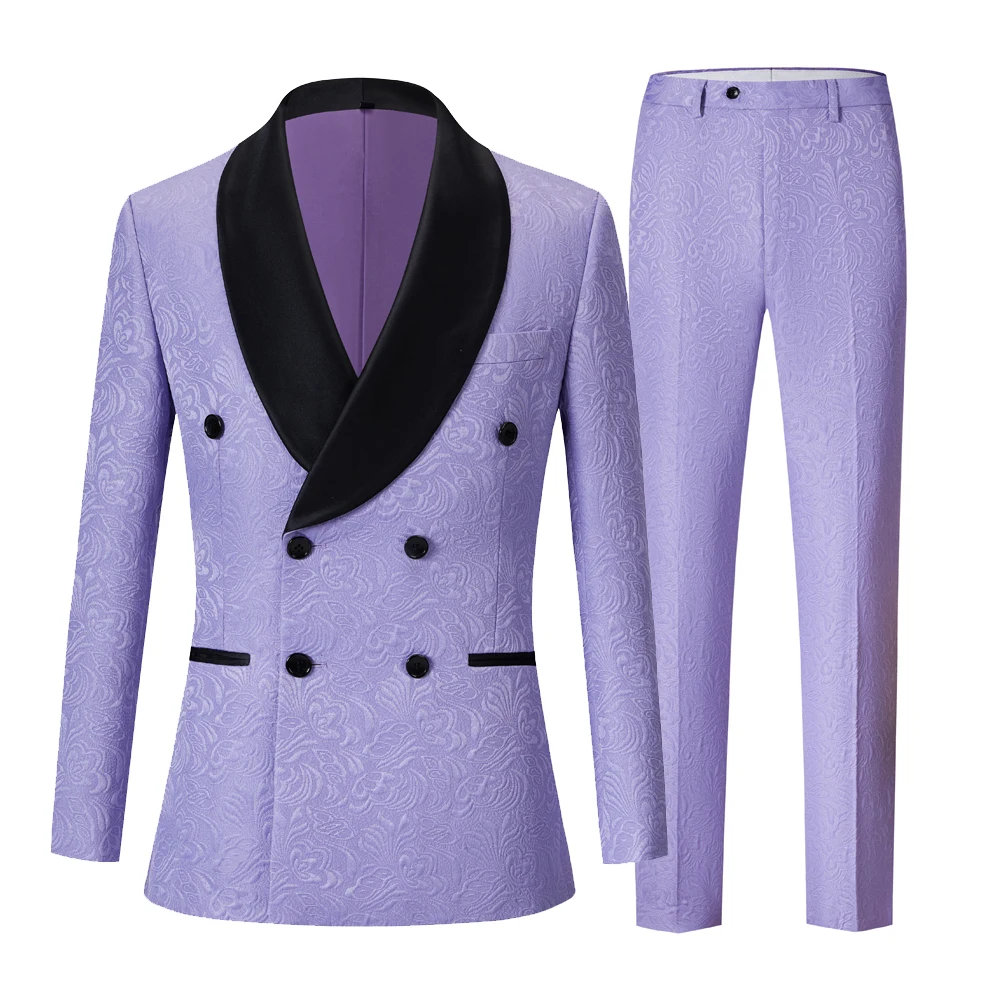 Children Formal Double Breasted Suit Set Boy New Wedding Party Peformance Costume Kids Blazer Pants 2pcs Clothing Set Six button