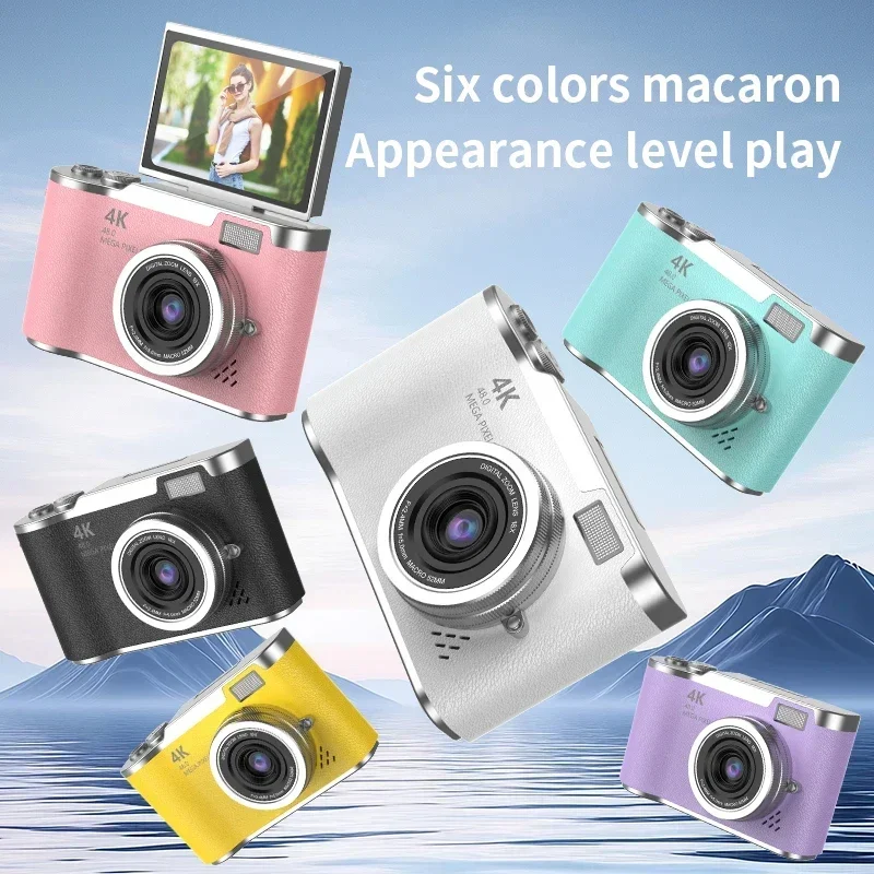 48MP Student Digital Camera With 8X Zoom 180° Flip Screen Portable Photography Camera For Selfies And Travel_voghion.com