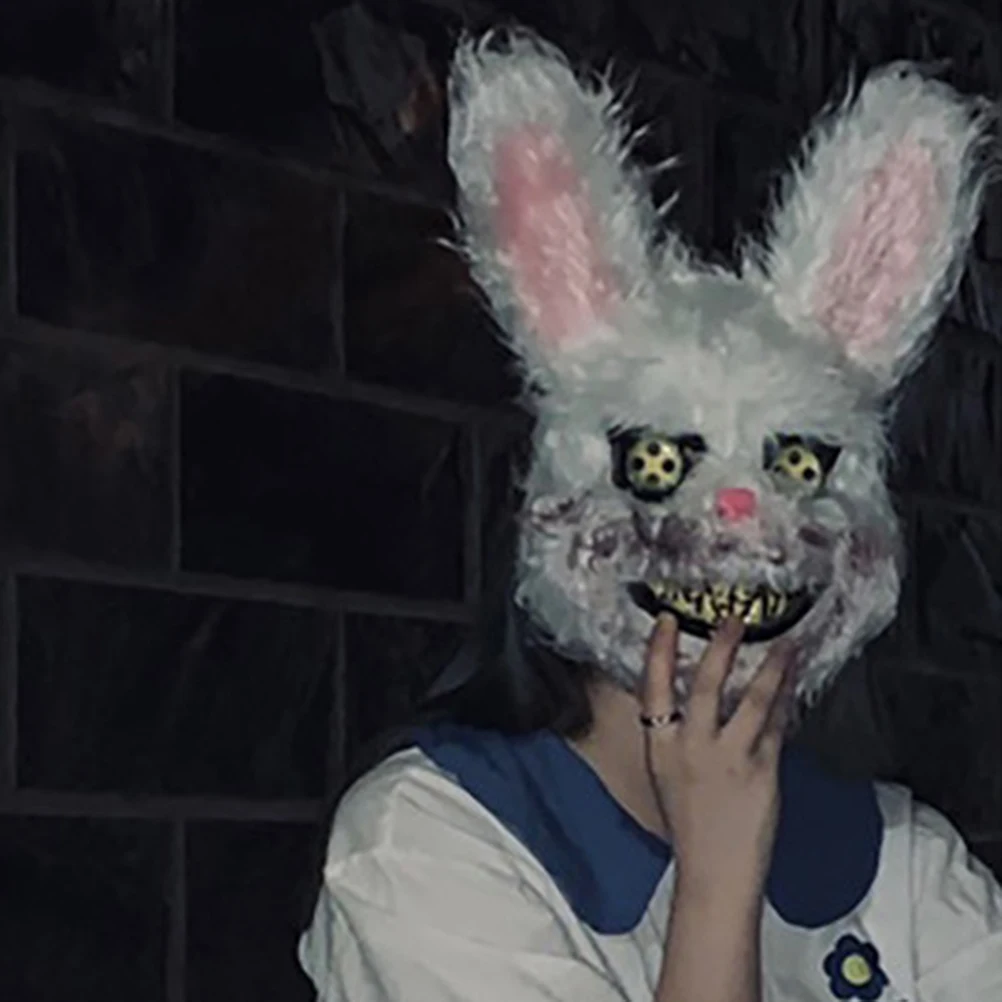 Bloody Rabbit Cosplay Bunny Masque Tricky Mask Evil Mask Horror Masks Masquerade Party Model Plush Toy Halloween Costume